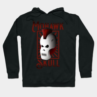 Red Mohawk | Metal Skull | Punk Skull Mask Hoodie